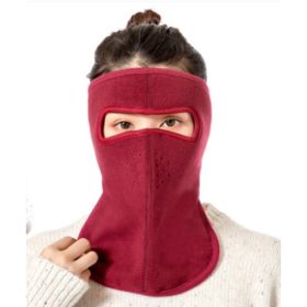 Autumn and winter dust masks breathable warm and cold (Option: Wine red 2)