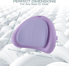 Lumbar Pillow Premium Memory Foam, Double-Layer-Office Chair Cushion for Tailbone Pain Relief,Butt Pillow for Office Chair,Car seat Cushion (Color: Purple)